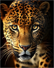 Leopard portrait - Post-processed Generative AI