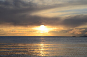 sunset over the sea