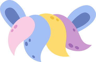 Cute unicorn hairstyle and ears