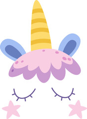 Cute unicorn face