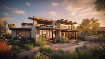 A modern home in Scottsdale, Arizona by generative AI