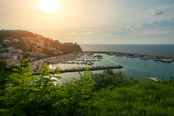 View of the city of Agropoli from the hillside.