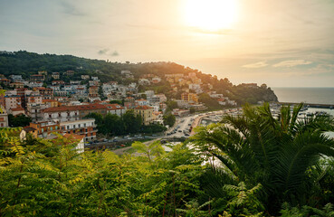 View of the city of Agropoli from the hillside.