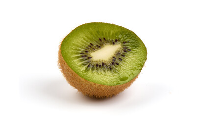 Juicy kiwi fruit, isolated on white background.