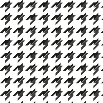 Houndstooth seamless pattern for clothes design.Trendy fabric abstract print with houndstooth black set on colorful backdrop Geometric improvisation on a classical motive. Goose feet print. Seamless p