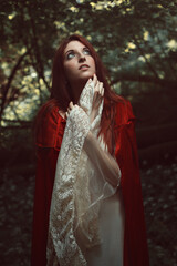 Red riding hood in the forest