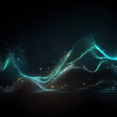Technological digital wave background