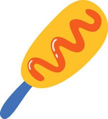 Obraz premium Chicken drumstick on stick