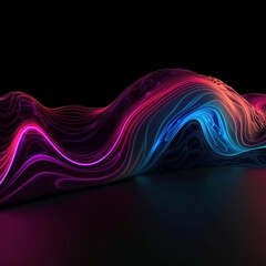 iridescent wave background or wallpaper