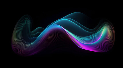 iridescent wave background or wallpaper