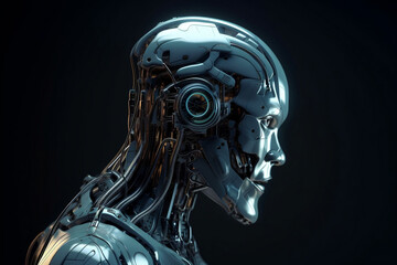3d rendered illustration of a robot, Created with generative AI