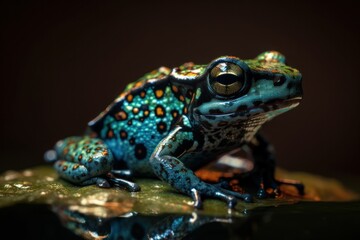 Fototapeta premium Poison Dart Frog. Gen AI