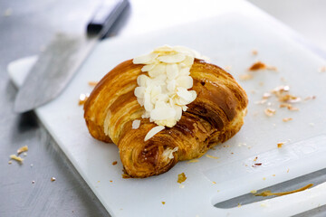 Almond-flavored croissant