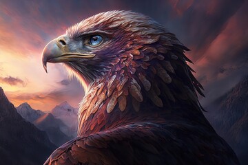 Wisdom in the Skies: An Alluring Fantasy Eagle Image Generative AI
