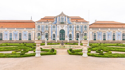 Fototapeta na wymiar Queluz Palace Backyard Exterior Garden Entrance