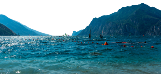 rocky lake coast, transparent PNG.