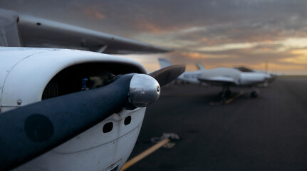Small aviation airplane propeller 