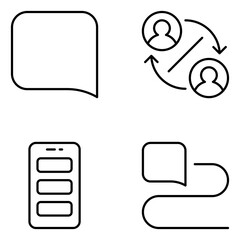 Communication Vector Line Icons