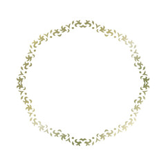 素材_フレーム_ゴールドの豪華な雰囲気の飾り枠。シンプルで高級感のある囲みのデザイン。文字無し