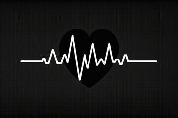 Heartbeat / heart beat pulse flat icon