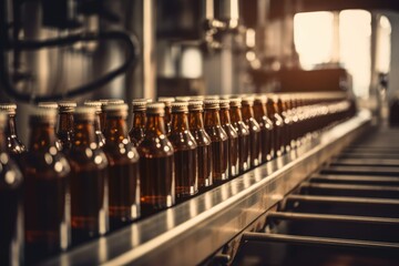 Fototapeta na wymiar Raise a Glass to Innovation: Cutting-Edge Craft Beer Bottling Technology, Craft Beer Packaging Trends, GENERATIVE AI