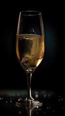  Toast to Special Occasions with a Sparkling Glass of Champagne - Drink Illustration, AI Generated