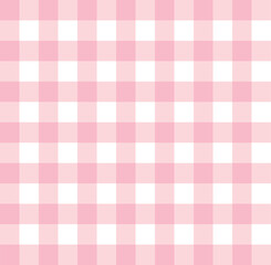 Pink checkered tablecloths seamless pattern background.