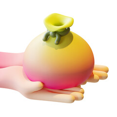 18 Ramadan Zakat 3D Isometric Render Element