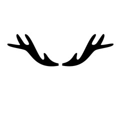 silhouette of deer antlers