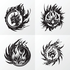 Abstract graffiti logo aesthetic template, professional branding design vector set