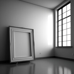 large art frame - picture frame on wall - white frame - gallery style