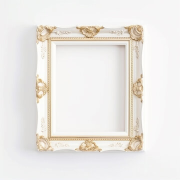 large art frame - picture frame on wall - gold white frame - gallery style
