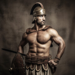 Fototapeta na wymiar Roman Gladiator, AI
