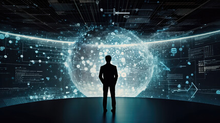 Big data technology concept. Generative Ai