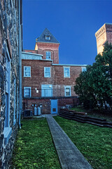 Old style brick and stone structure of the rust belt, Laurel, MD, USA