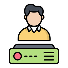 Hologram View Line Color Icon