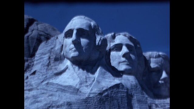 Mount Rushmore Footage 1960 - Archival home movie footage of Mount Rushmore in the early 1960s
