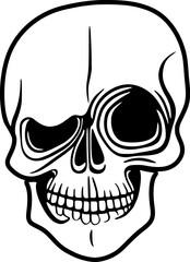 Happy skull draw