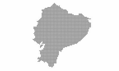 Fototapeta na wymiar Ecuador dotted map with grunge texture in dot style. Abstract vector illustration of a country map with halftone effect for infographic. 
