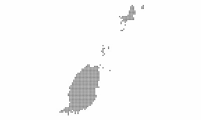 Fototapeta premium Grenada dotted map with grunge texture in dot style. Abstract vector illustration of a country map with halftone effect for infographic.&nbsp;