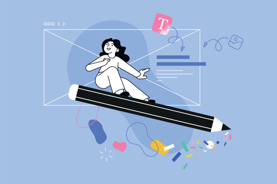 Vector illustration of graphic and web design. Creative concept for web banner, social media banner, business presentation, marketing material.