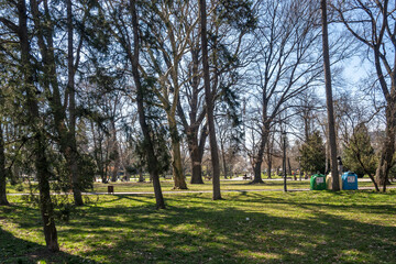 Spring view of Borisova gradina in city of Sofia, Bulgaria