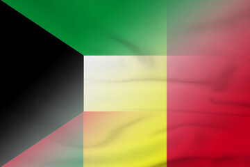 Kuwait and Mali national flag international relations MLI KWT