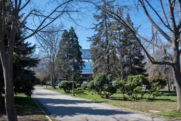 Spring view of Borisova gradina in city of Sofia, Bulgaria
