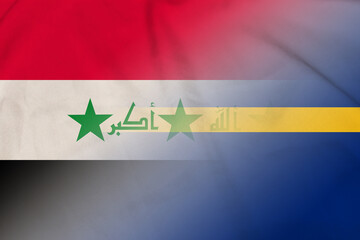 Iraq and Nauru national flag international negotiation NRU IRQ