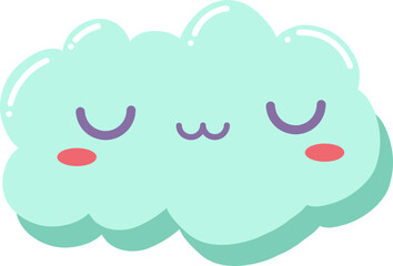 Minty cloud illustration