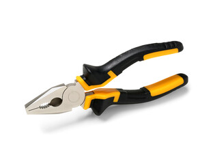 Obraz premium Orange pliers isolated on white background