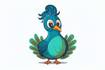 cute peacock vector illustration