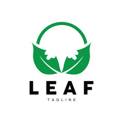 Green Leaf Logo, Ecology Natural Plant Vector, Nature Design, Illustration Template Icon