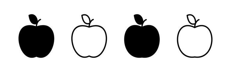 Apple icon vector for web and mobile app. Apple sign and symbols for web design.